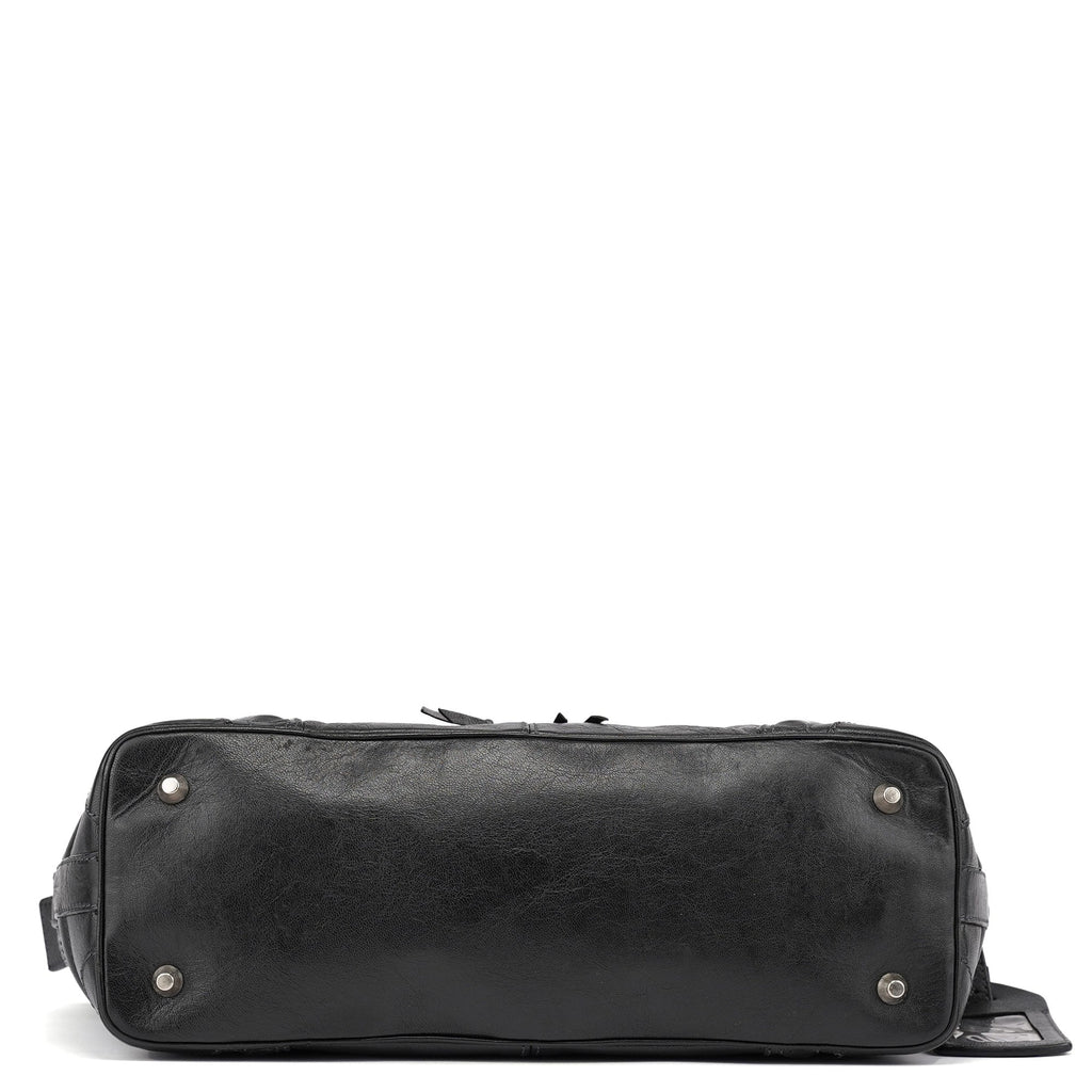 Spring 2006 Anthracite Leather Zippered Tote
