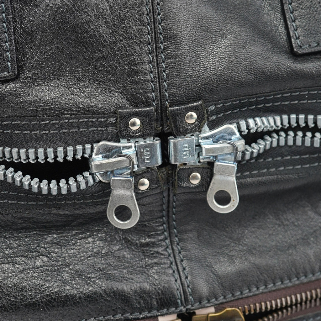 Spring 2006 Anthracite Leather Zippered Tote