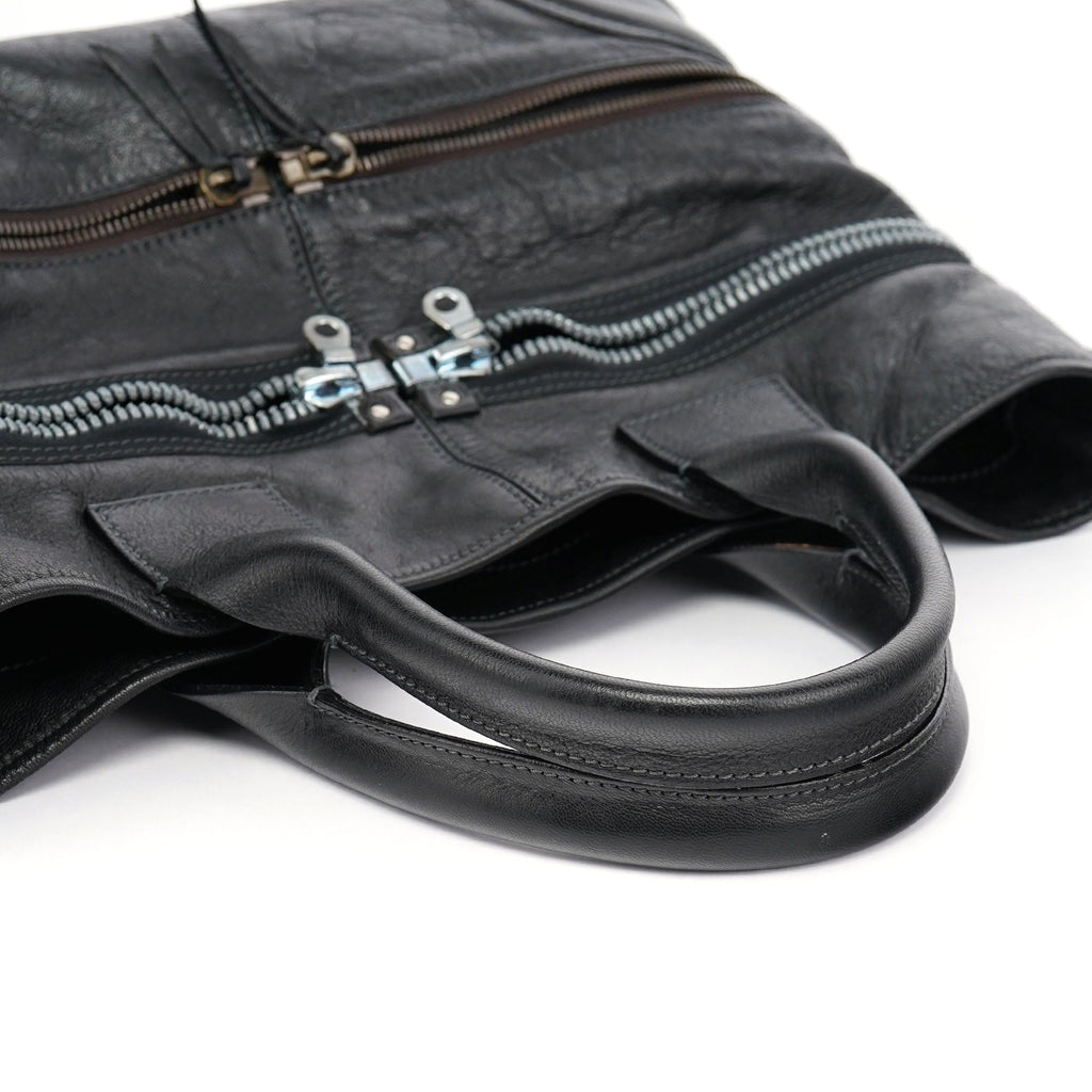 Spring 2006 Anthracite Leather Zippered Tote