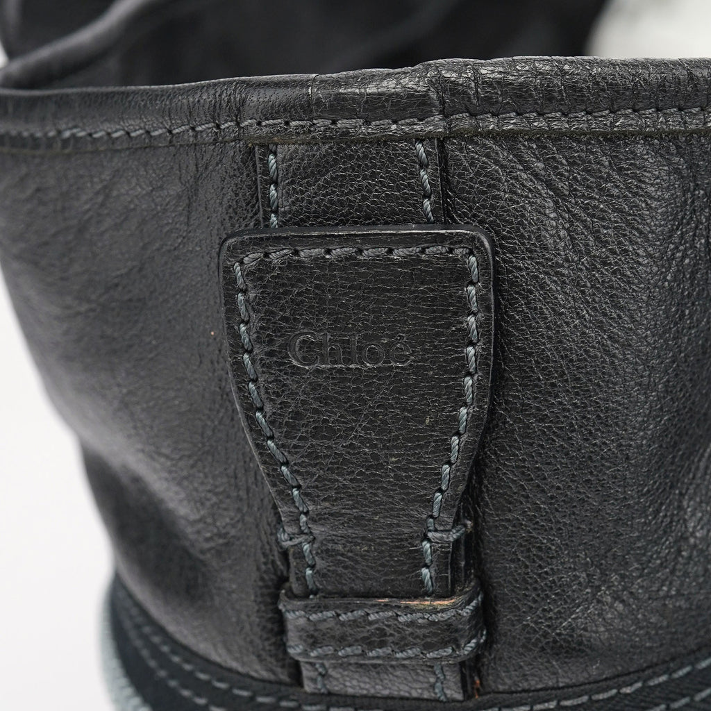 Spring 2006 Anthracite Leather Zippered Tote