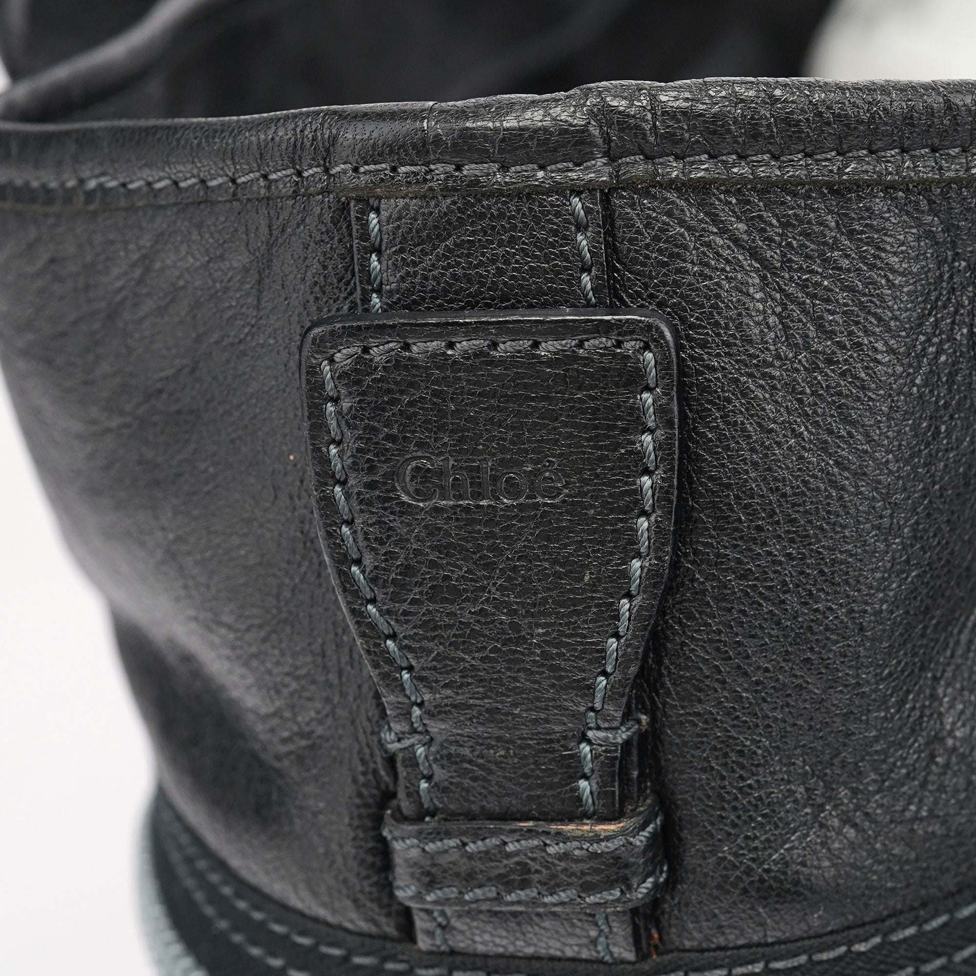 Spring 2006 Anthracite Leather Zippered Tote
