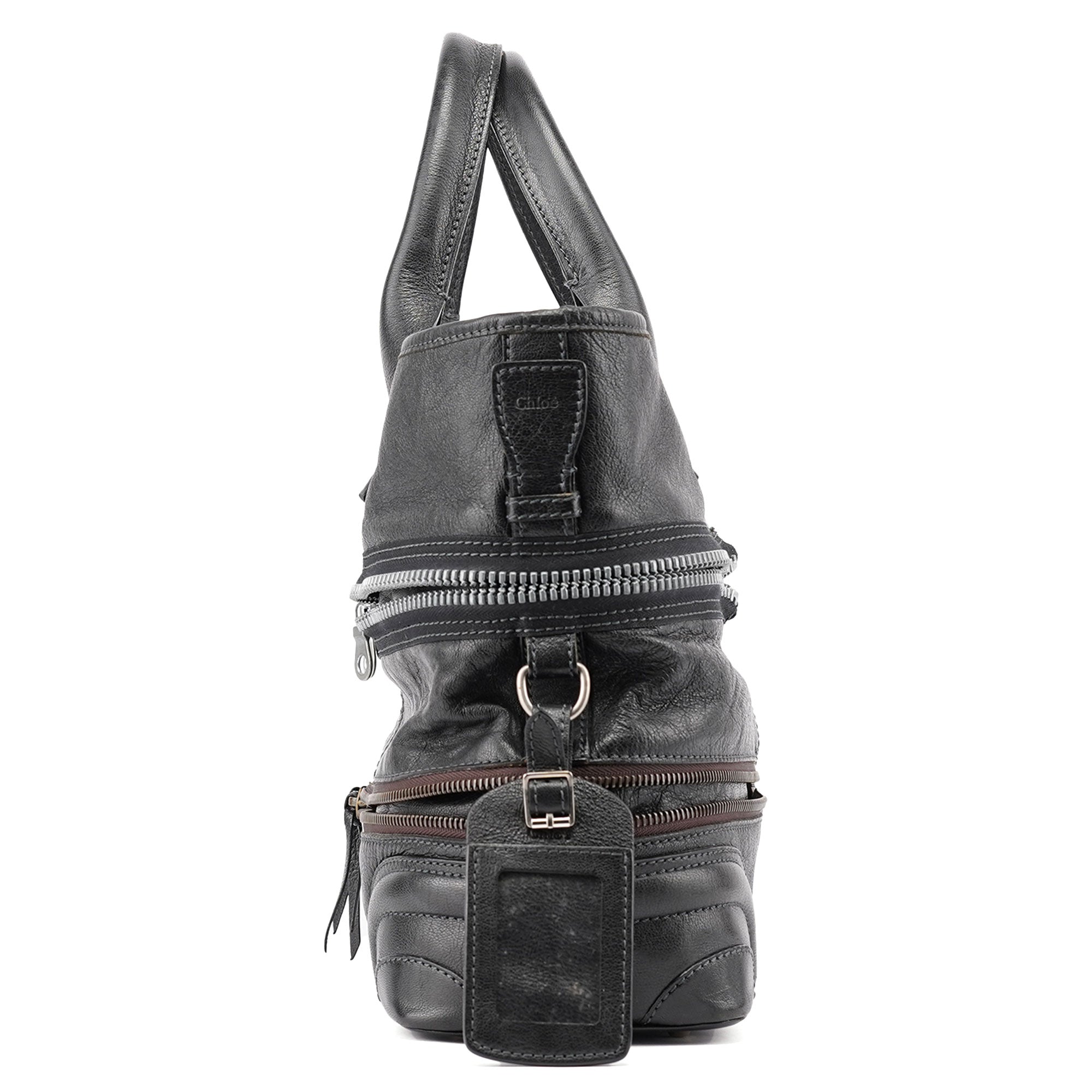 Spring 2006 Anthracite Leather Zippered Tote