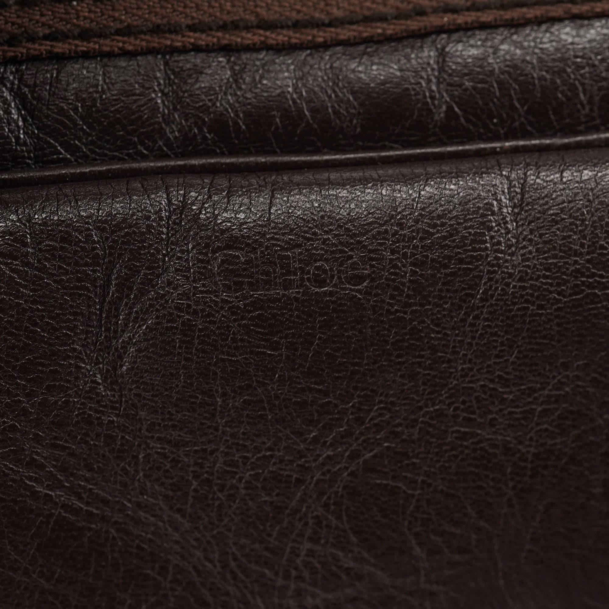 Spring 2006 Brown Leather Zippered Tote Bag