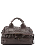 Spring 2006 Brown Leather Zippered Tote Bag