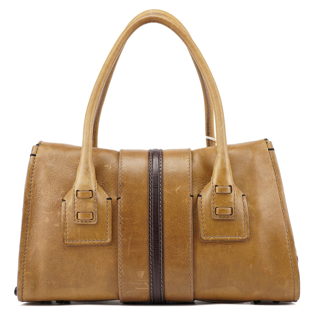 Tan Leather Tote Bag
