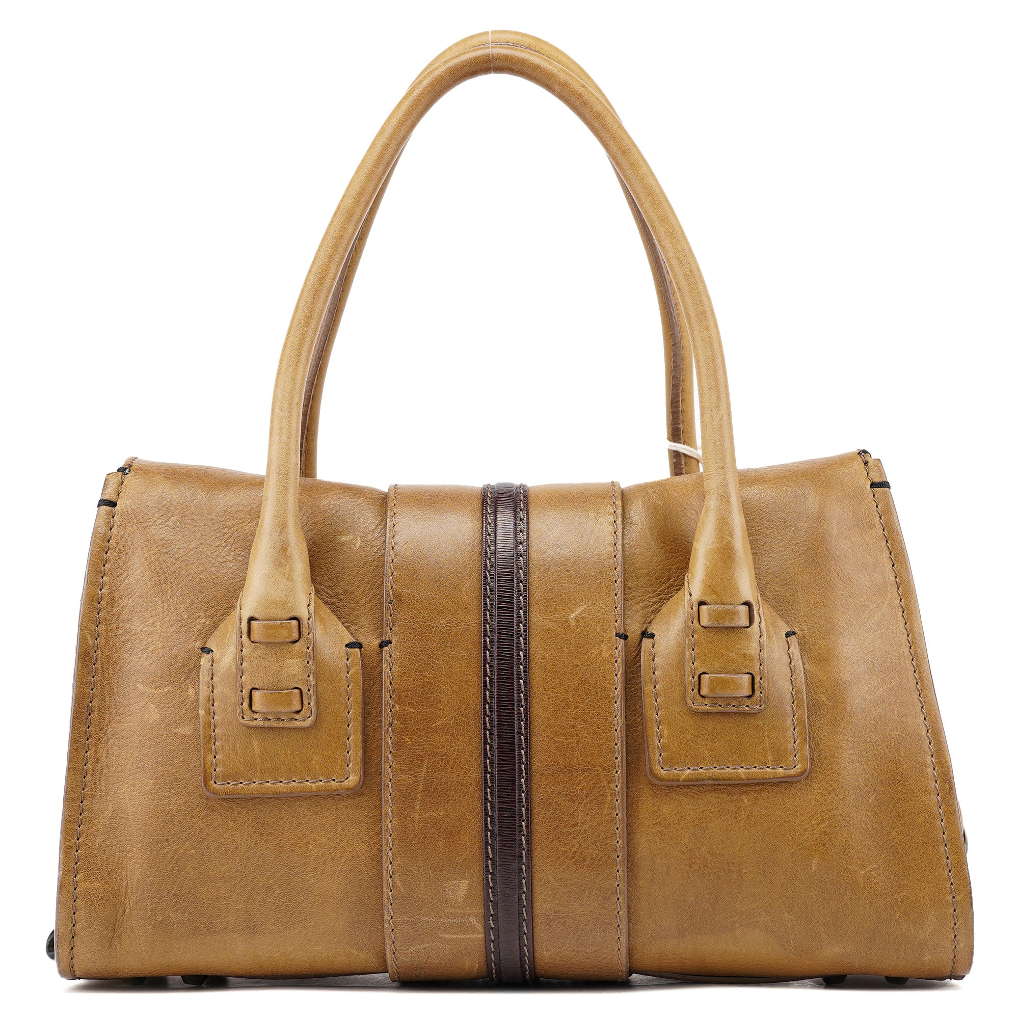 Tan Leather Tote Bag