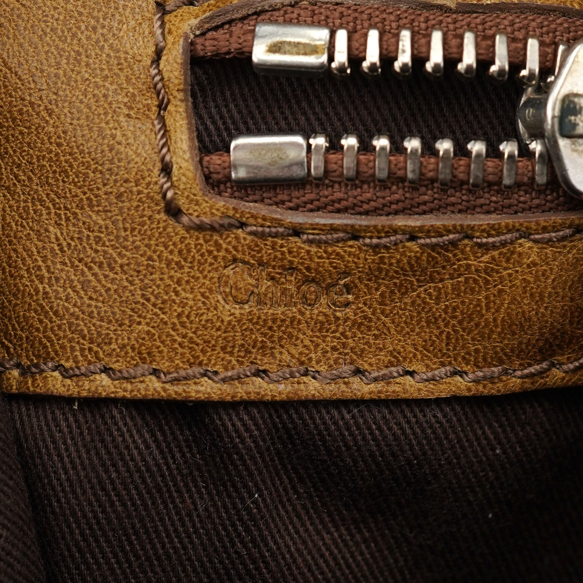 Tan Leather Tote Bag