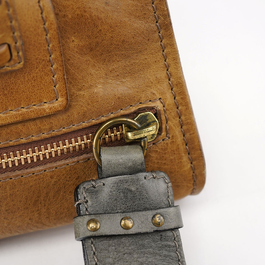 Tan Leather Tote Bag