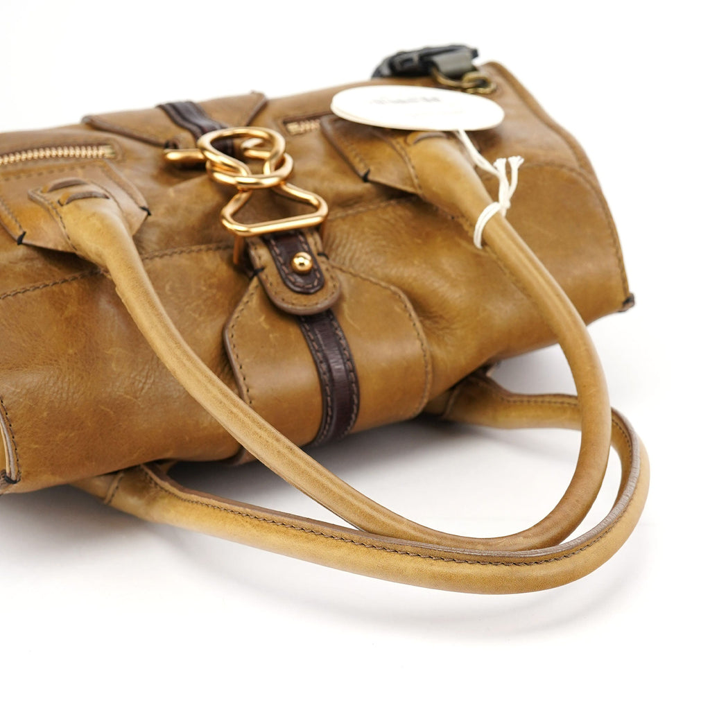 Tan Leather Tote Bag
