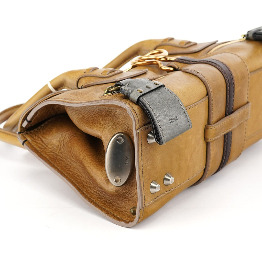 Tan Leather Tote Bag