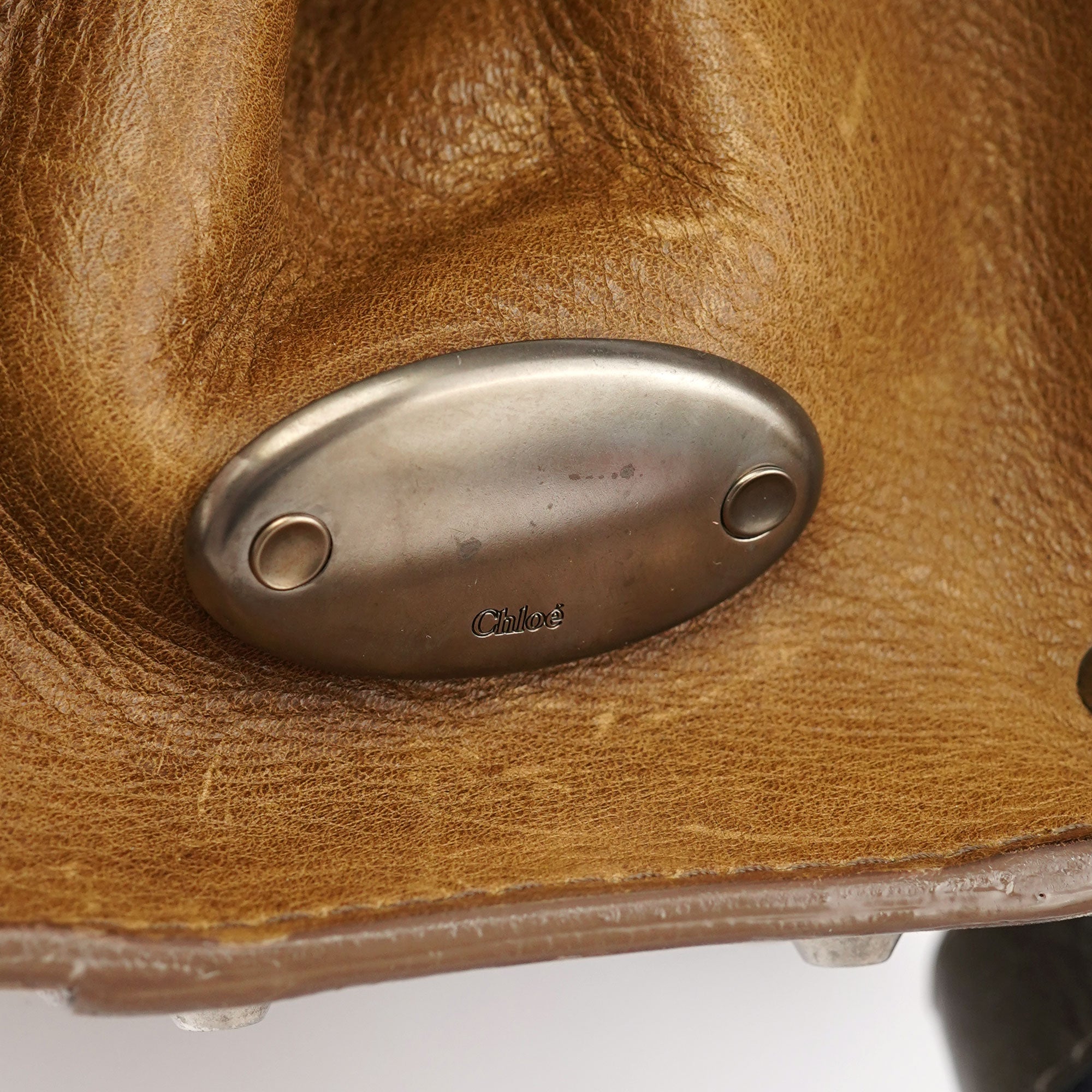 Tan Leather Tote Bag