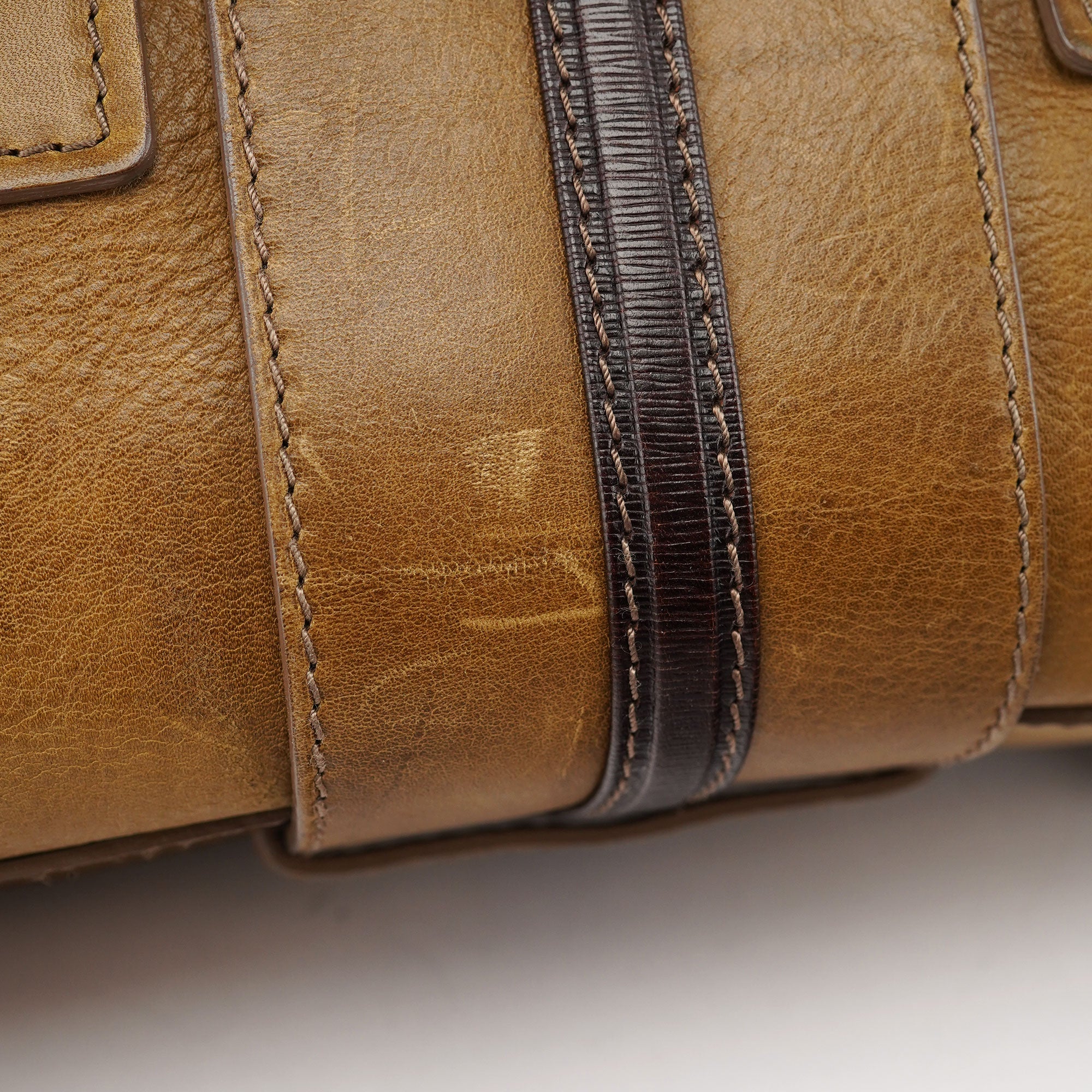 Tan Leather Tote Bag