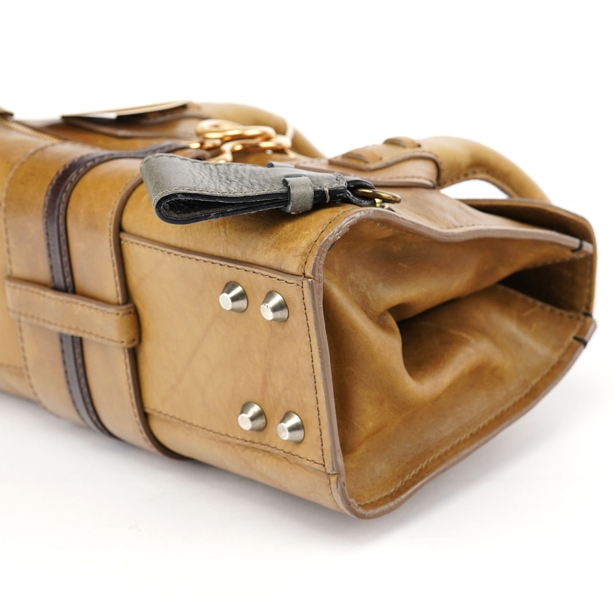 Tan Leather Tote Bag