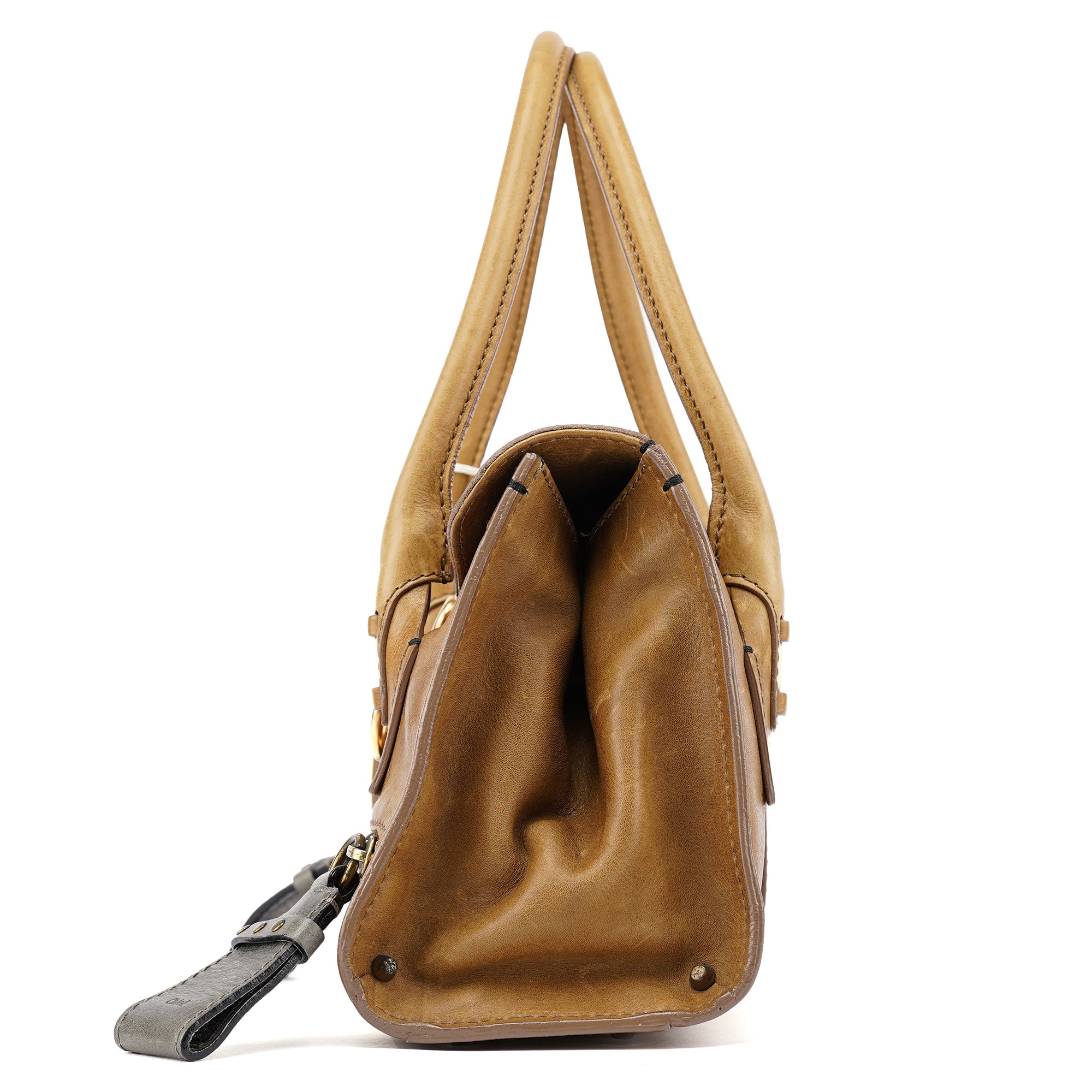 Tan Leather Tote Bag
