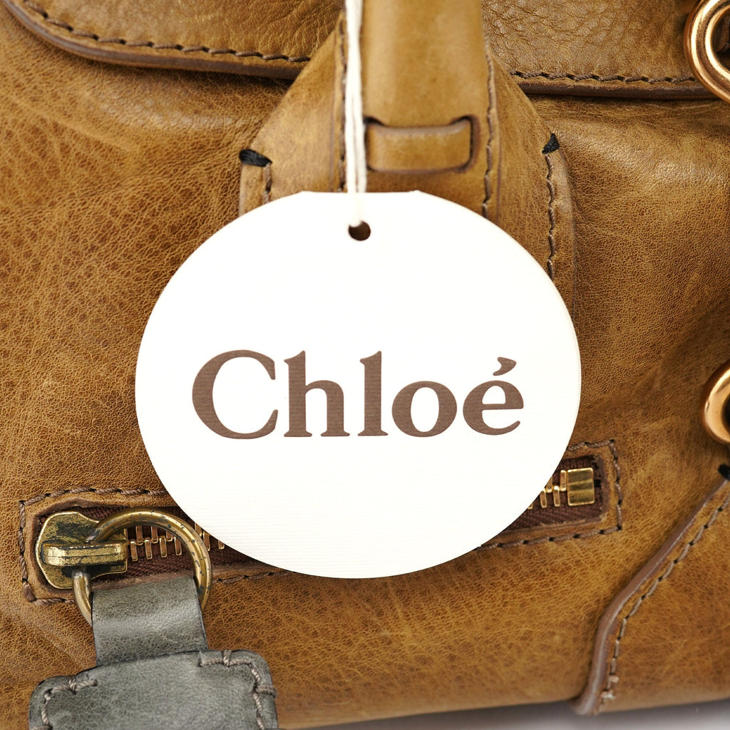 Tan Leather Tote Bag