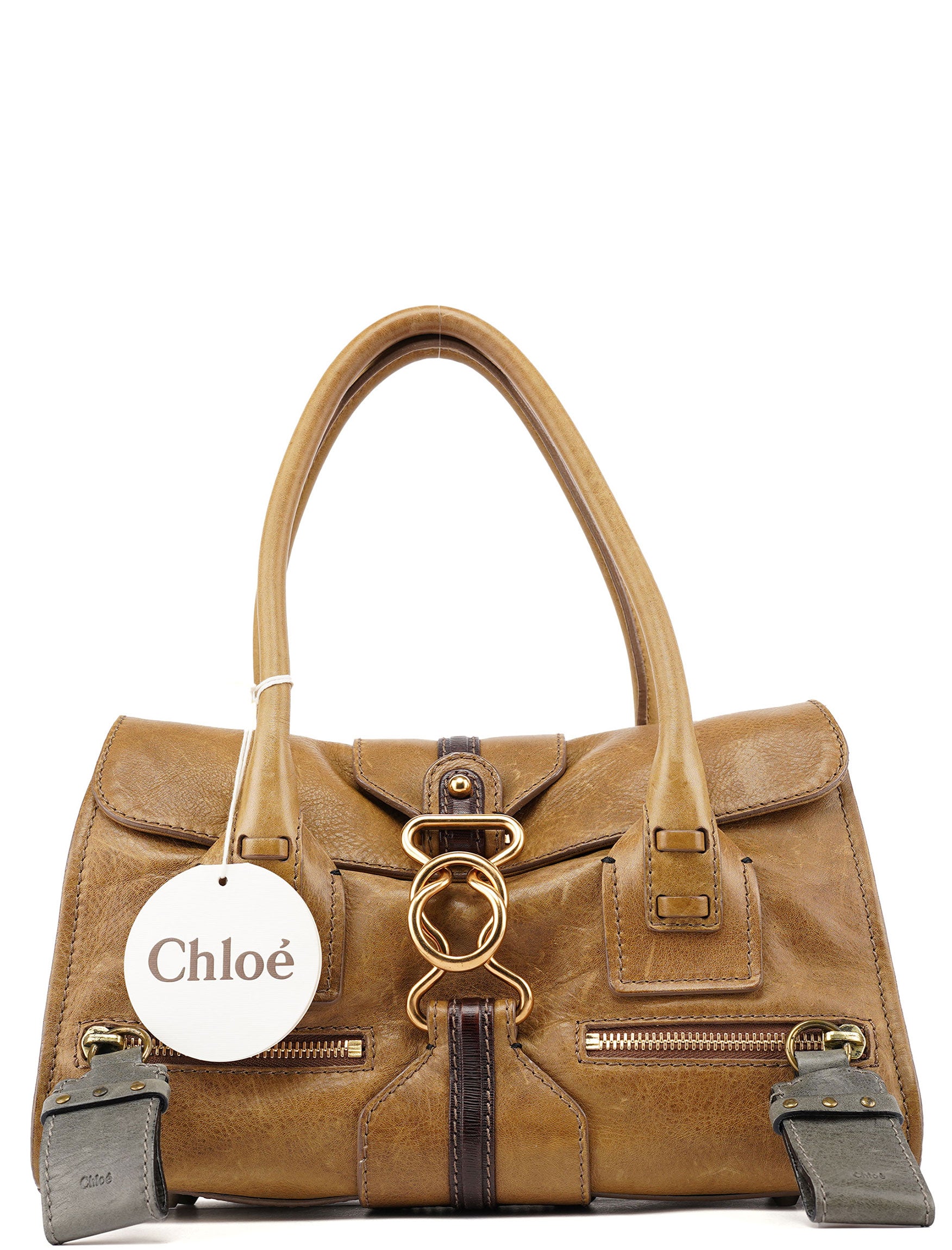 Tan Leather Tote Bag