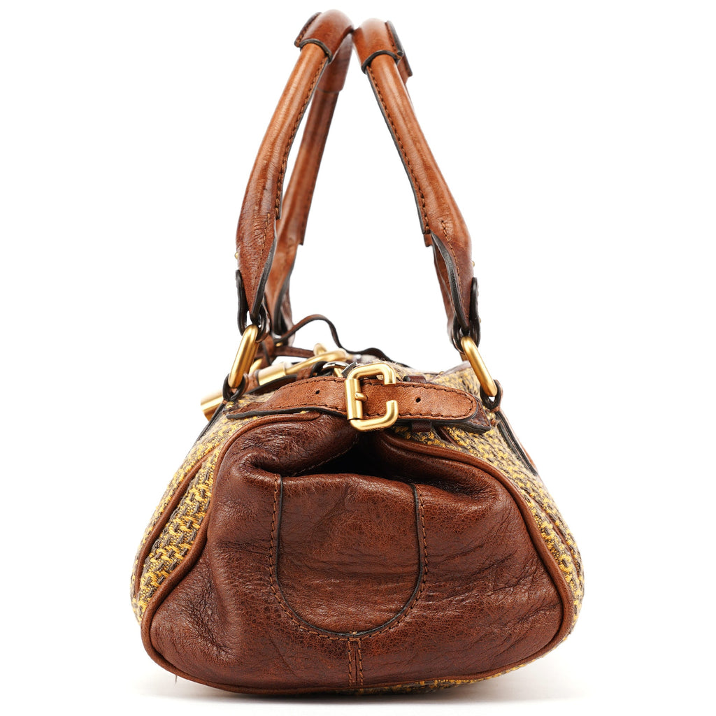 Tan Tweed Paddington Shoulder Bag