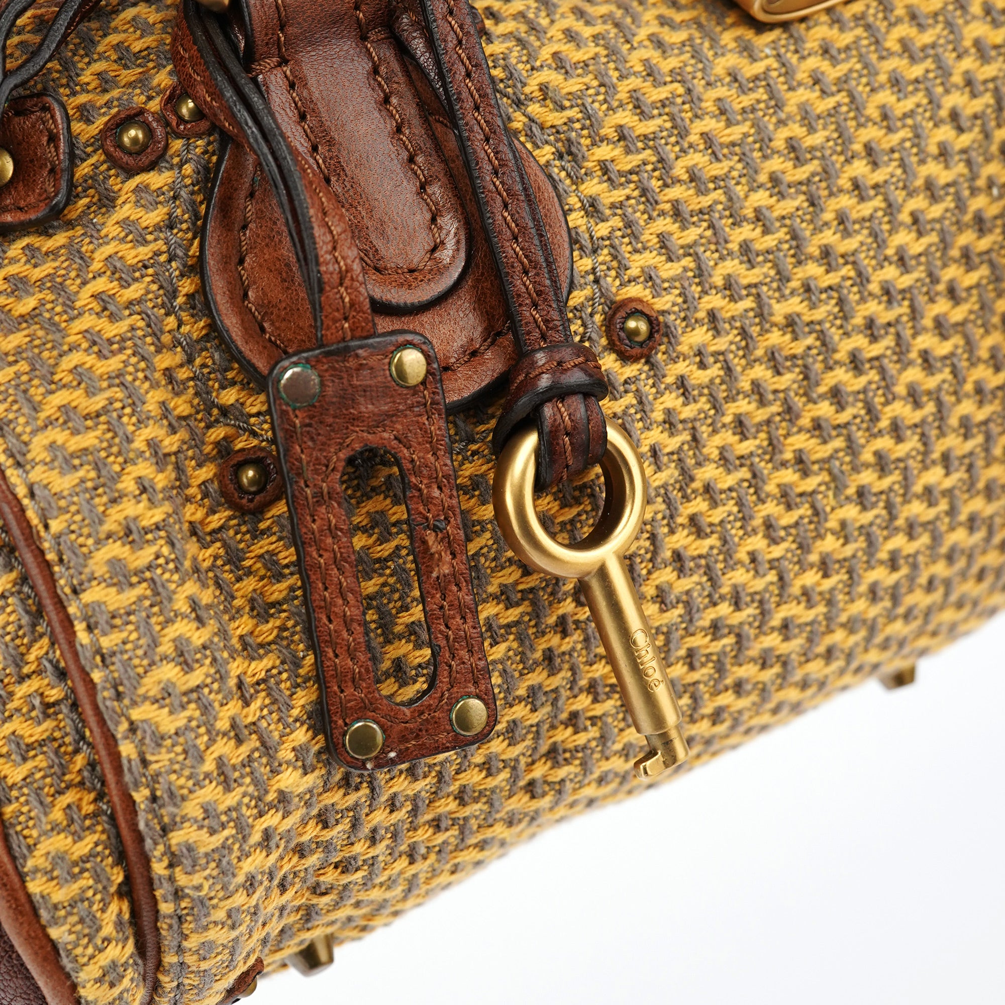 Tan Tweed Paddington Shoulder Bag