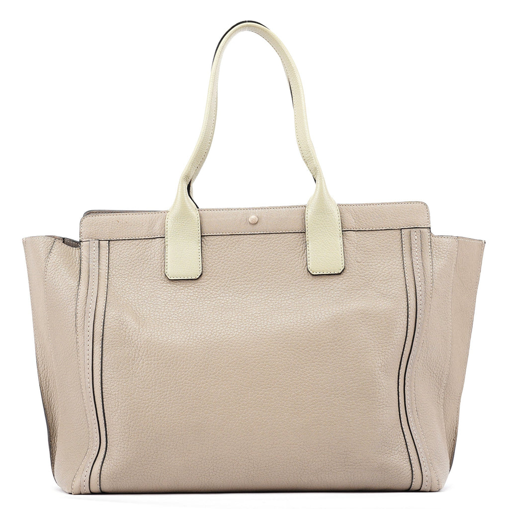 Taupe Calfskin Tote Bag