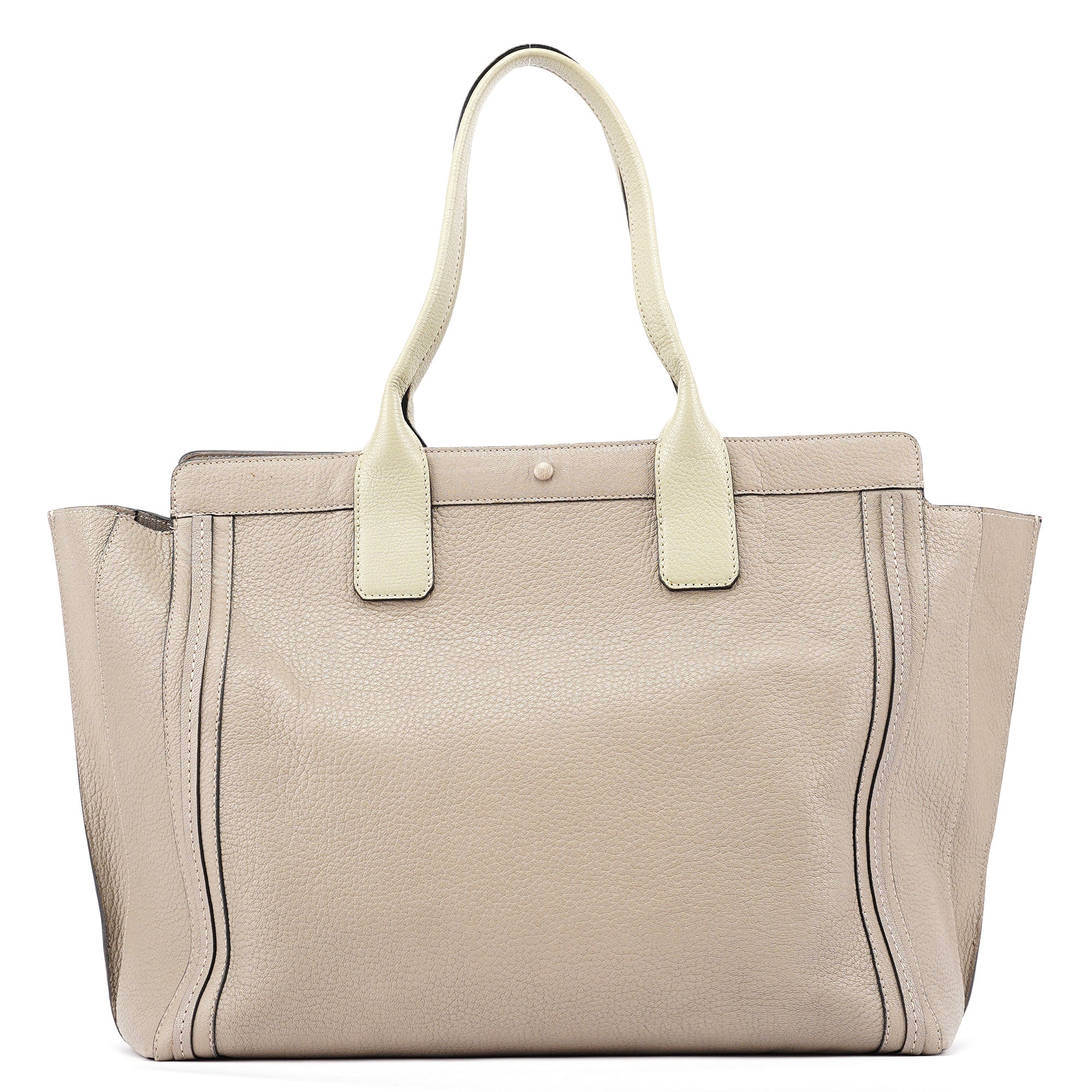 Taupe Calfskin Tote Bag