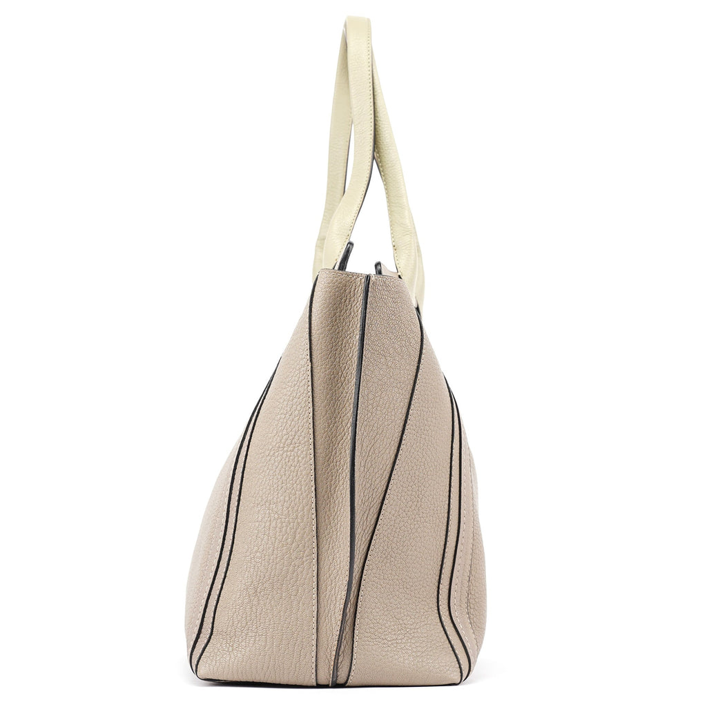 Taupe Calfskin Tote Bag