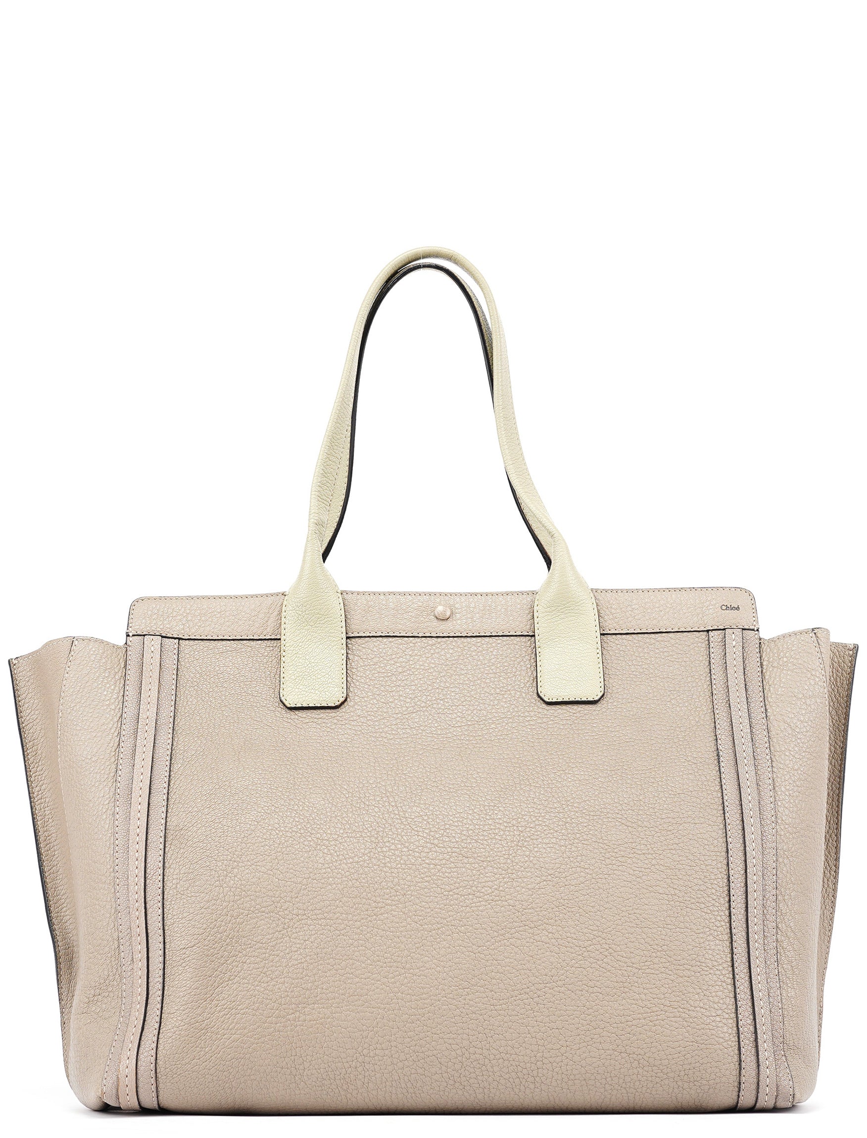 Taupe Calfskin Tote Bag