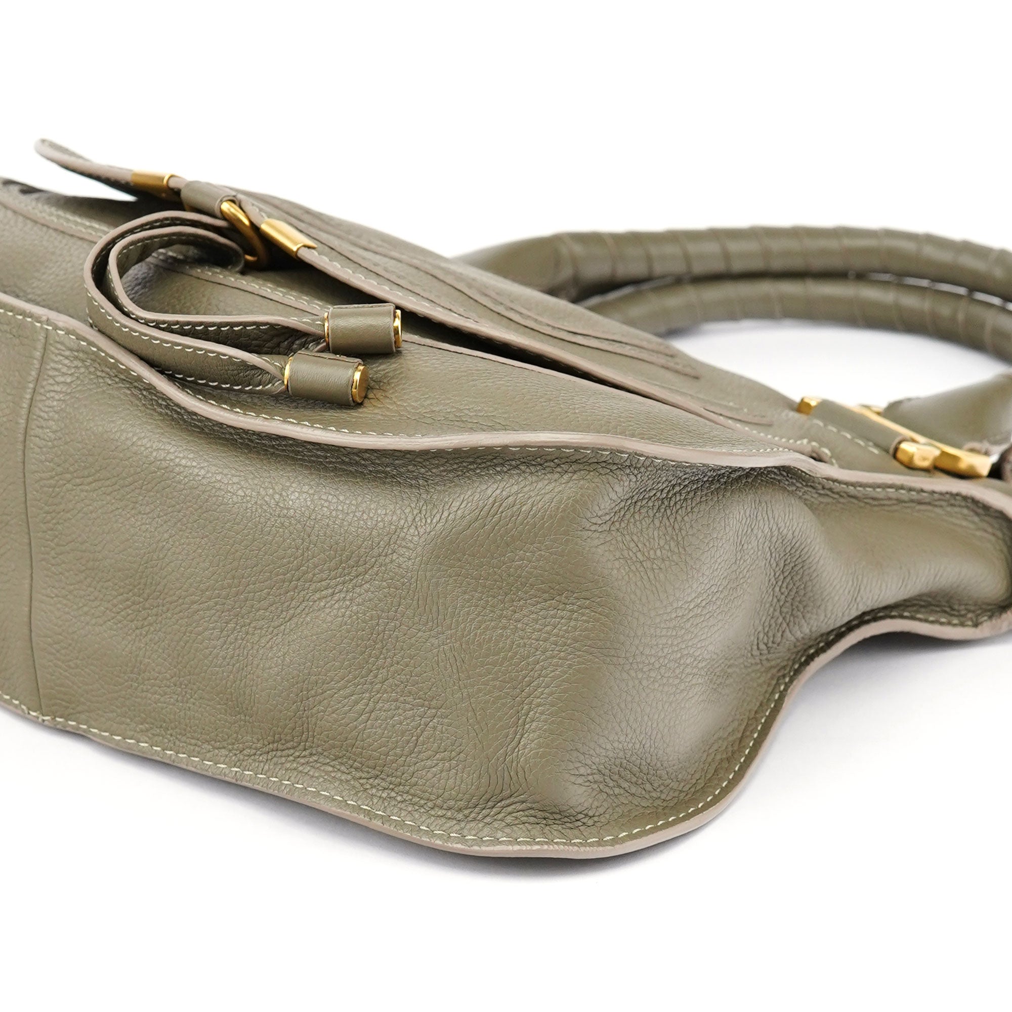 Taupe Leather Marcie Shoulder Bag