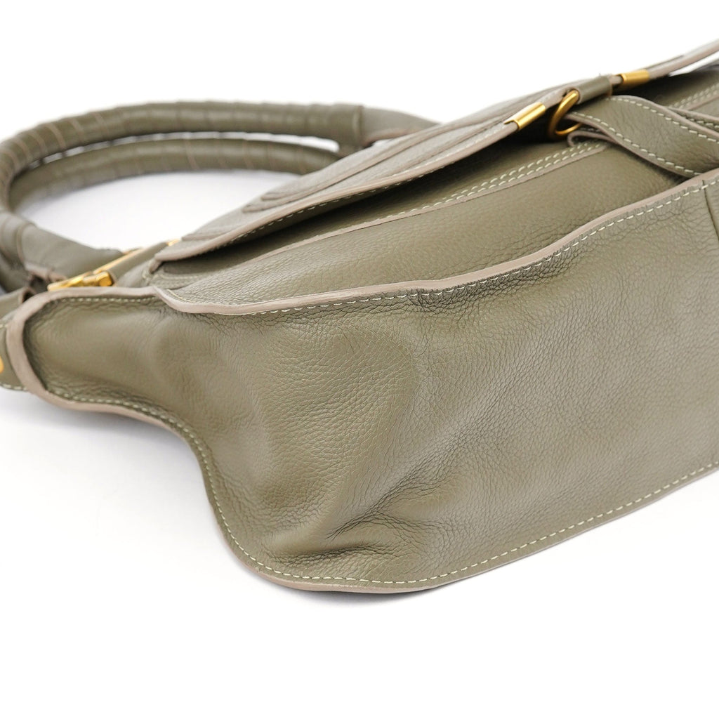 Taupe Leather Marcie Shoulder Bag