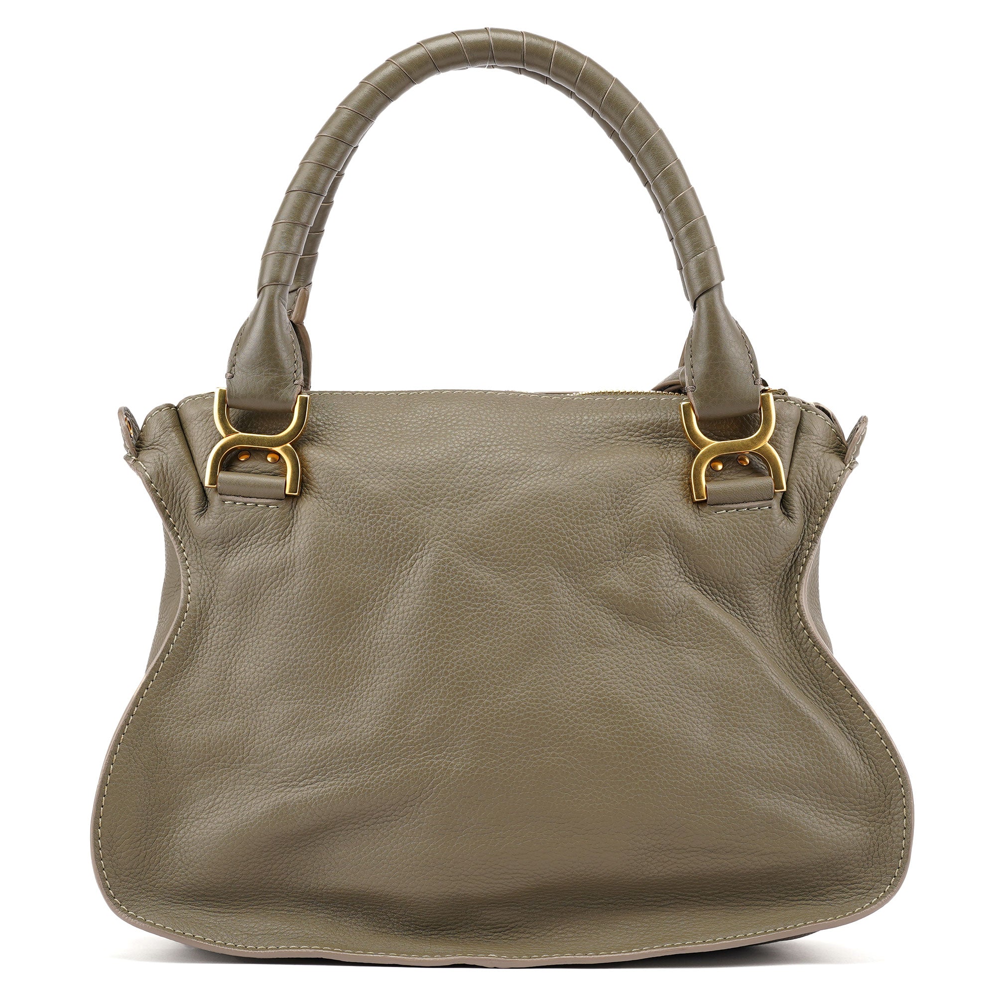 Taupe Leather Marcie Shoulder Bag