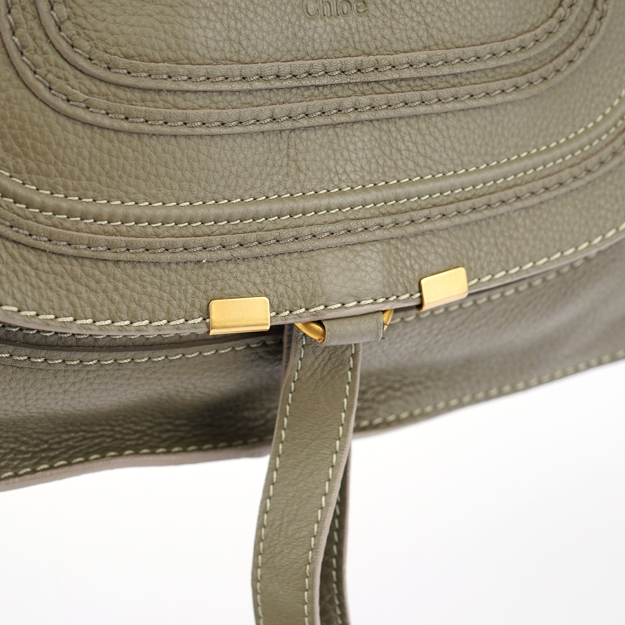 Taupe Leather Marcie Shoulder Bag