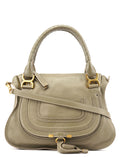 Taupe Leather Marcie Shoulder Bag