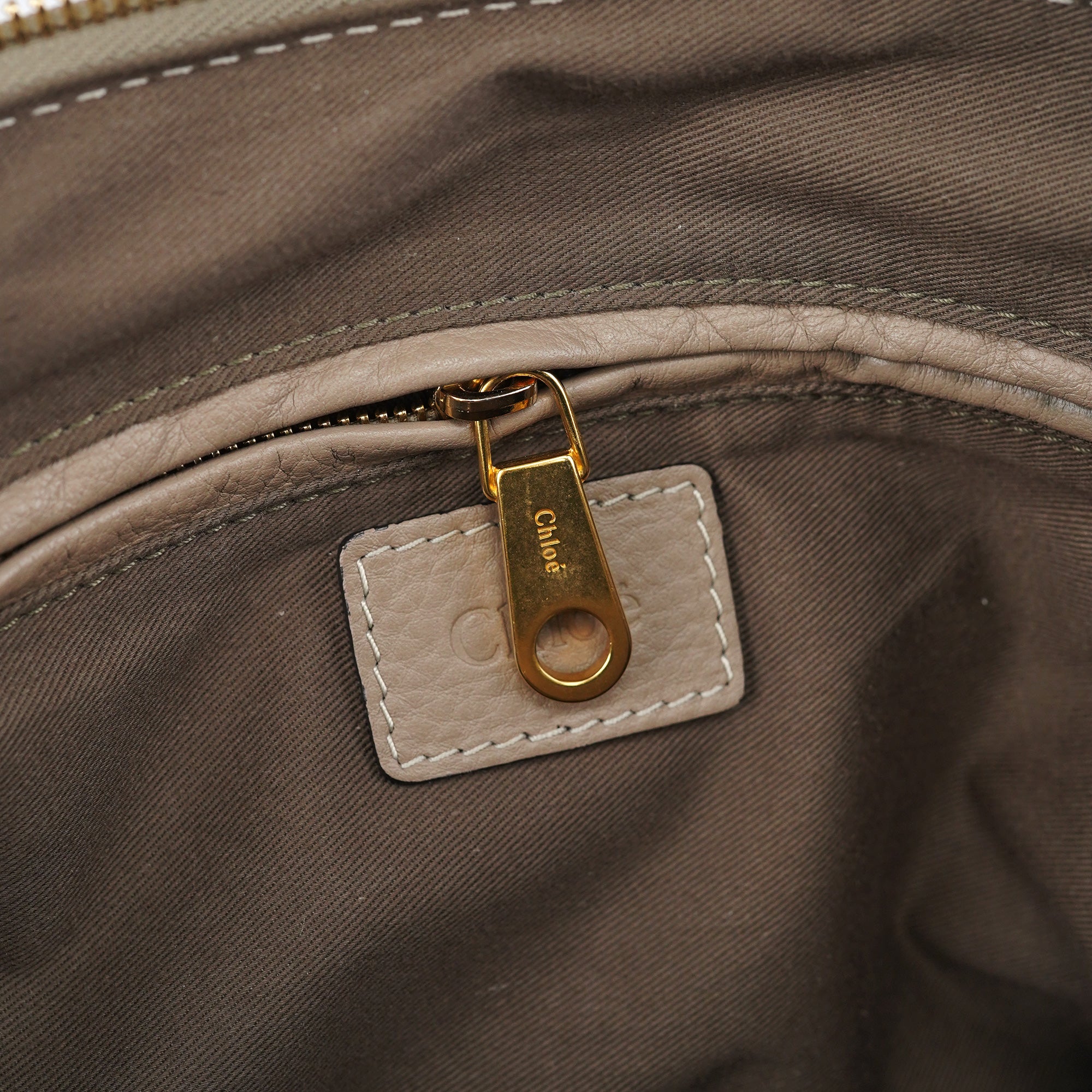 Taupe Leather Marcie Shoulder Bag