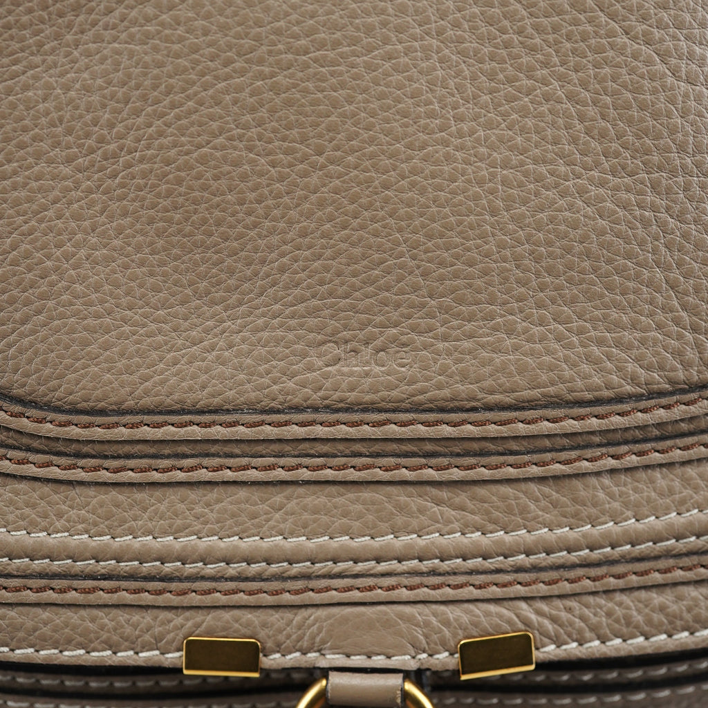 Taupe Leather Marcie Shoulder Bag