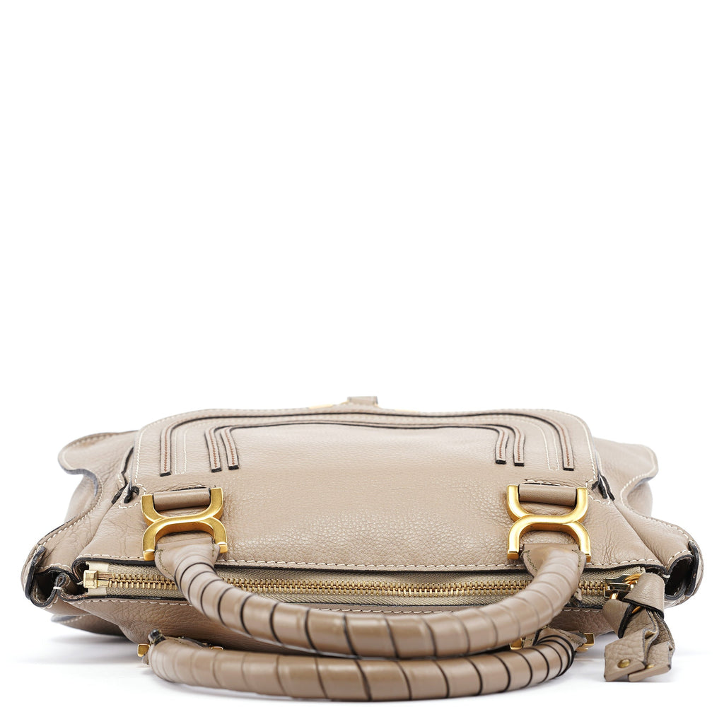 Taupe Leather Marcie Shoulder Bag