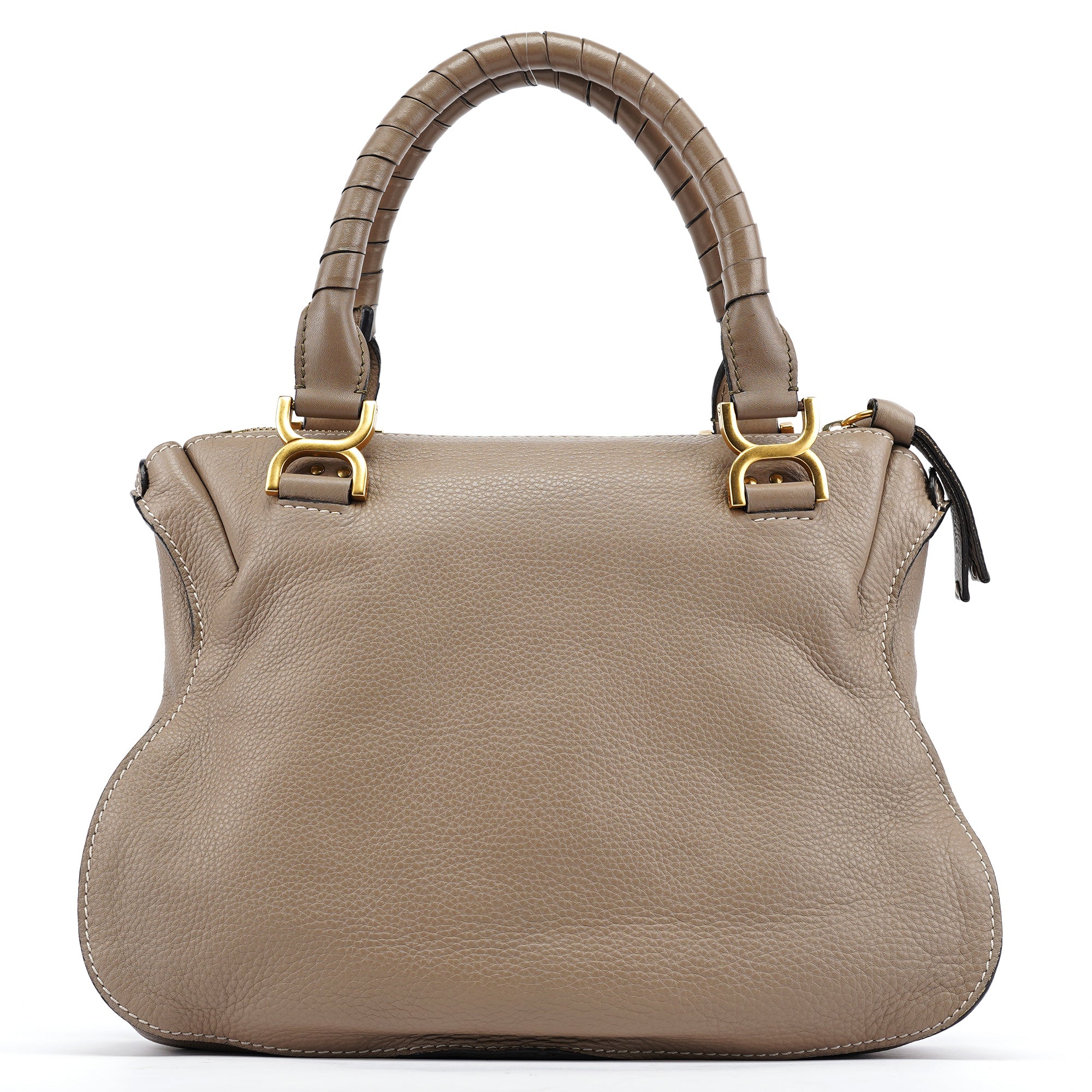 Taupe Leather Marcie Shoulder Bag