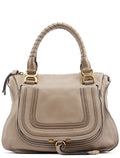 Taupe Leather Marcie Shoulder Bag