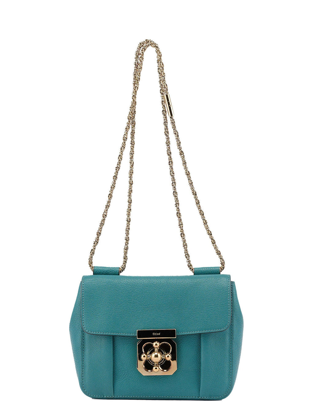 Turquoise Blue Elsie Leather Shoulder Bag