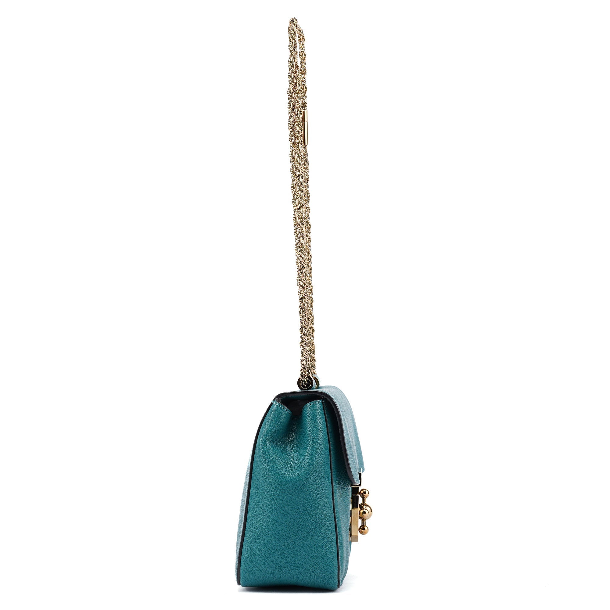 Turquoise Blue Elsie Leather Shoulder Bag