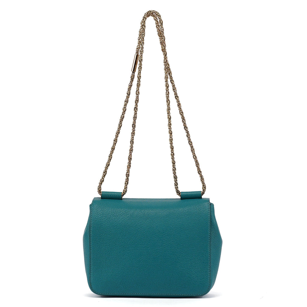 Turquoise Blue Elsie Leather Shoulder Bag