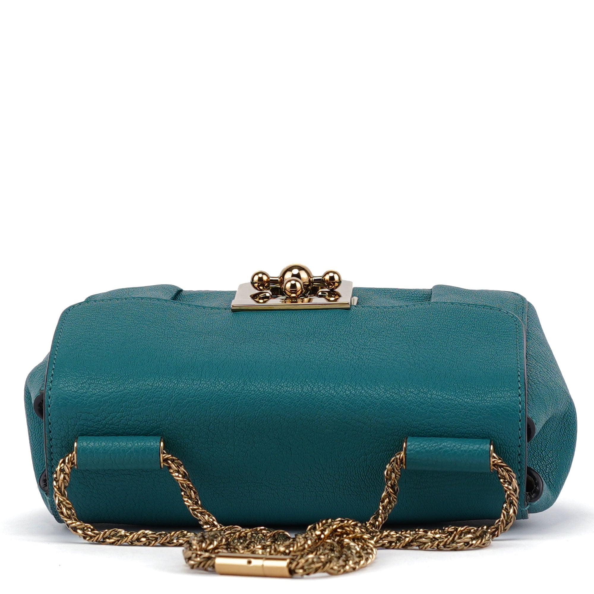 Turquoise Blue Elsie Leather Shoulder Bag