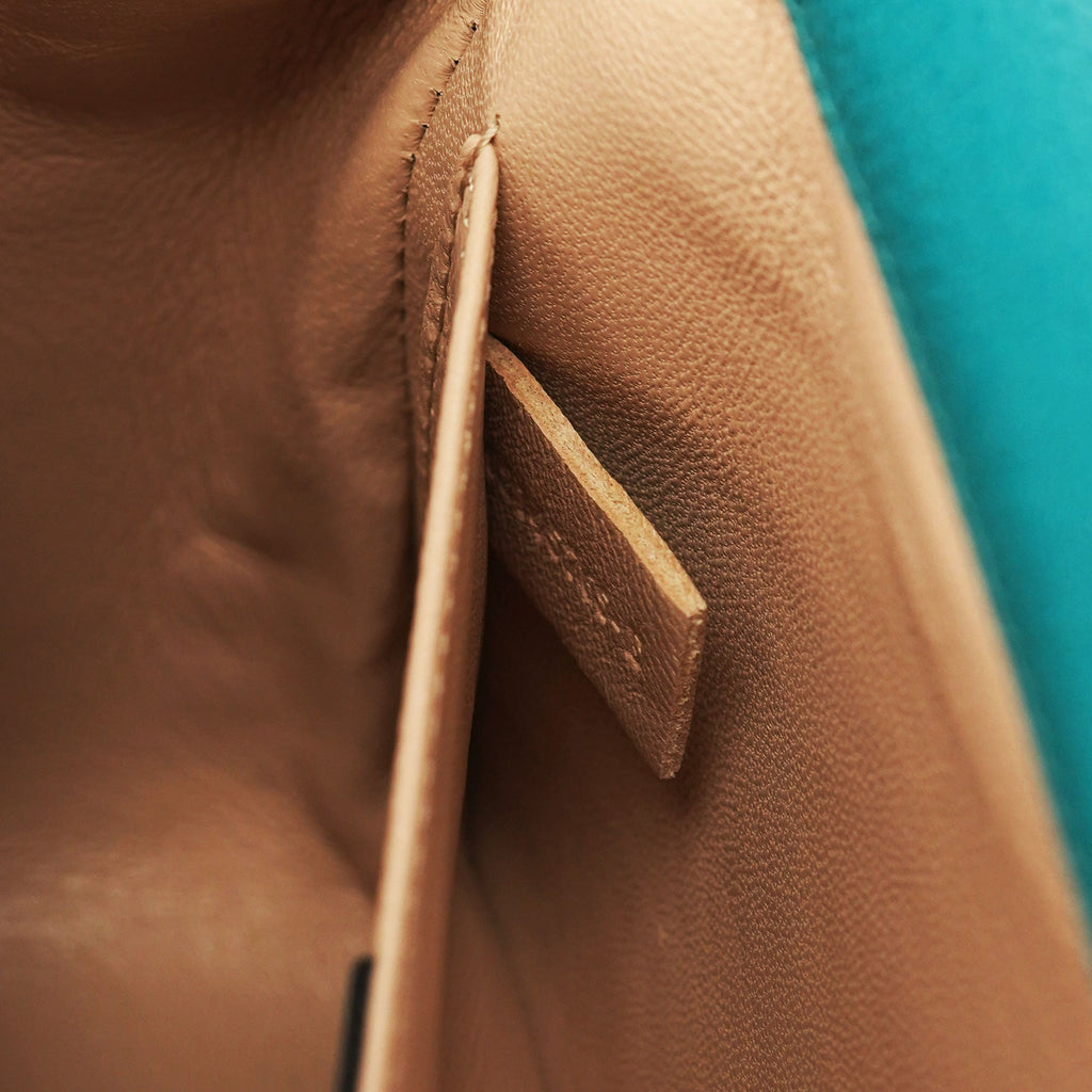 Turquoise Blue Elsie Leather Shoulder Bag