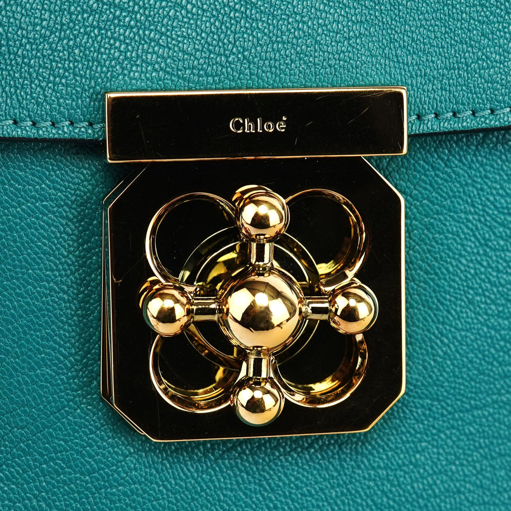 Turquoise Blue Elsie Leather Shoulder Bag