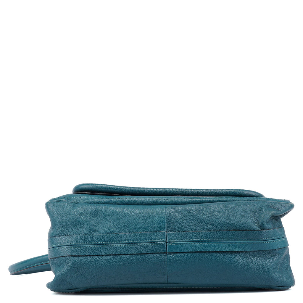 Turquoise Blue Leather Paraty 2-Way Shoulder Bag