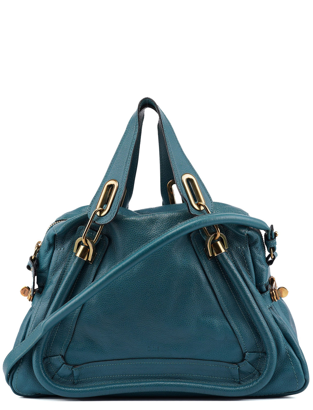 Turquoise Blue Leather Paraty 2-Way Shoulder Bag