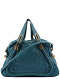 Turquoise Blue Leather Paraty 2-Way Shoulder Bag