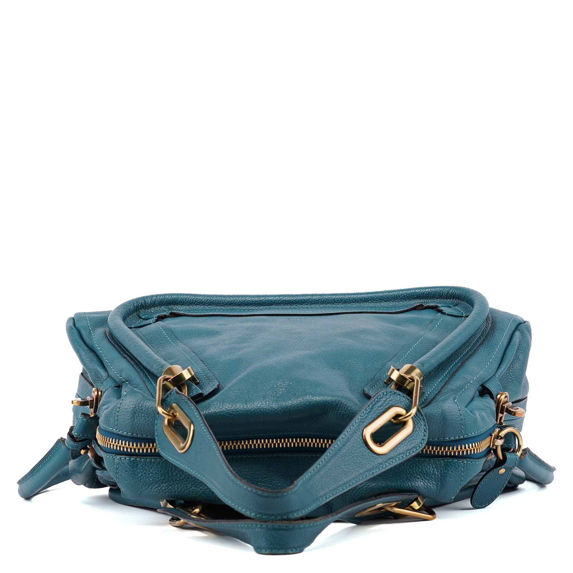 Turquoise Blue Leather Paraty 2-Way Shoulder Bag