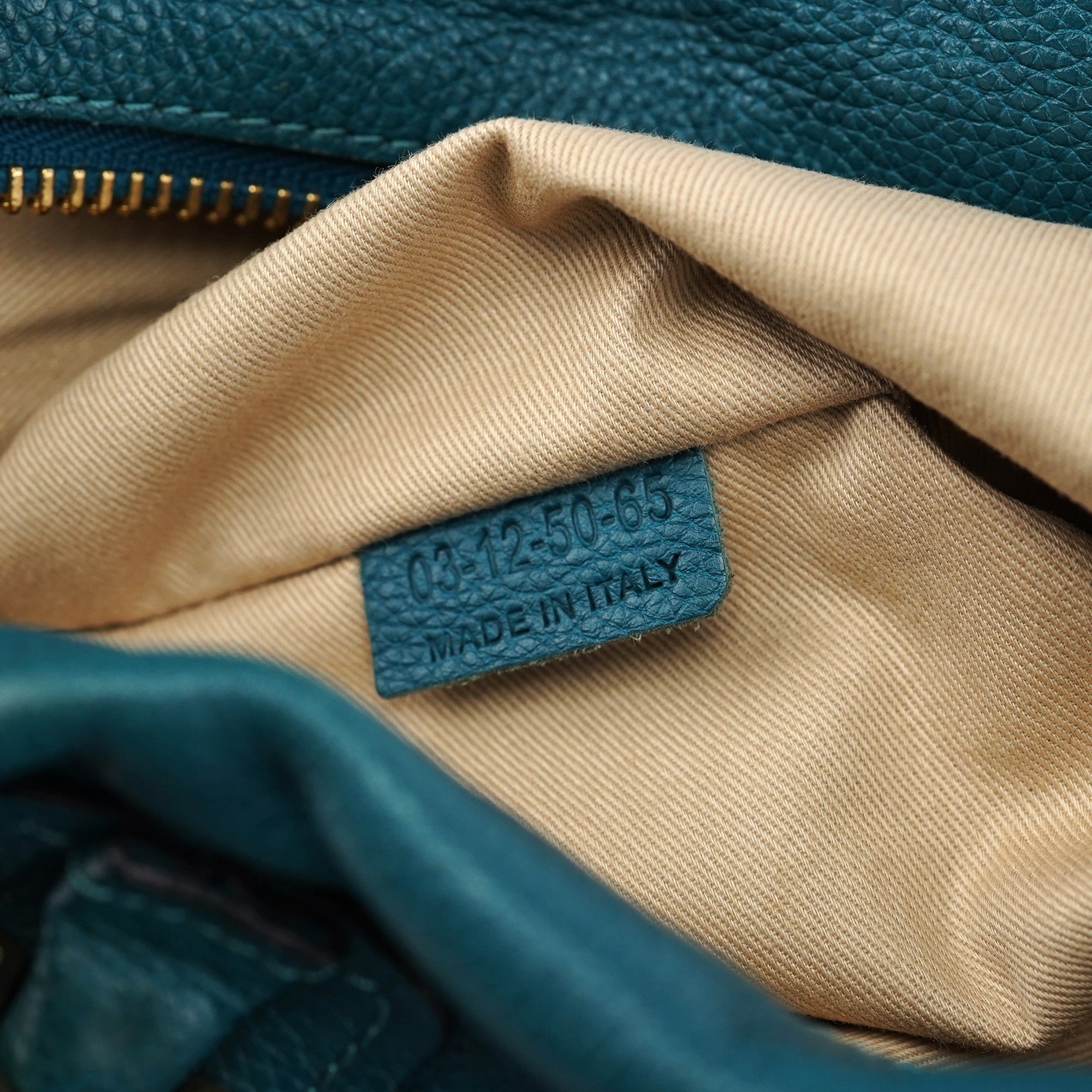 Turquoise Blue Leather Paraty 2-Way Shoulder Bag