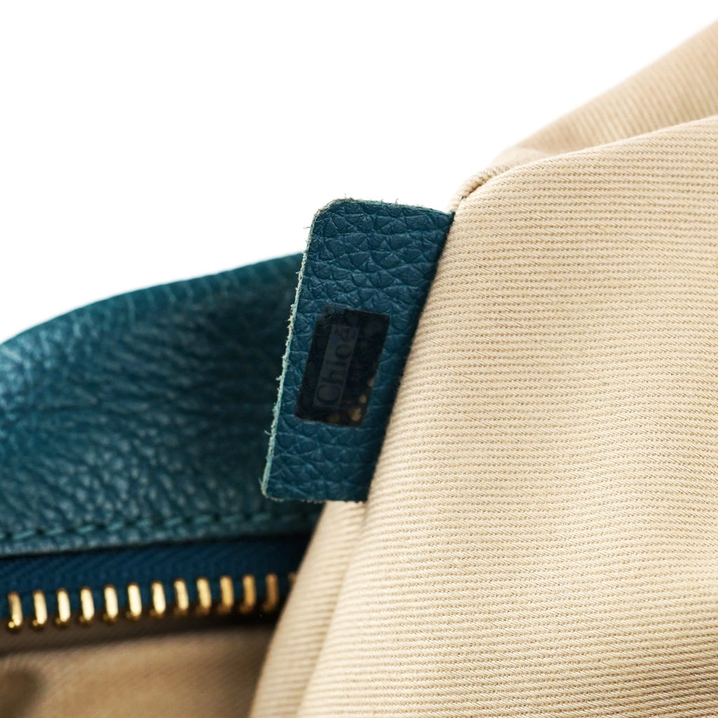 Turquoise Blue Leather Paraty 2-Way Shoulder Bag