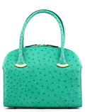 Turquoise Ostrich Leather Bowling Bag