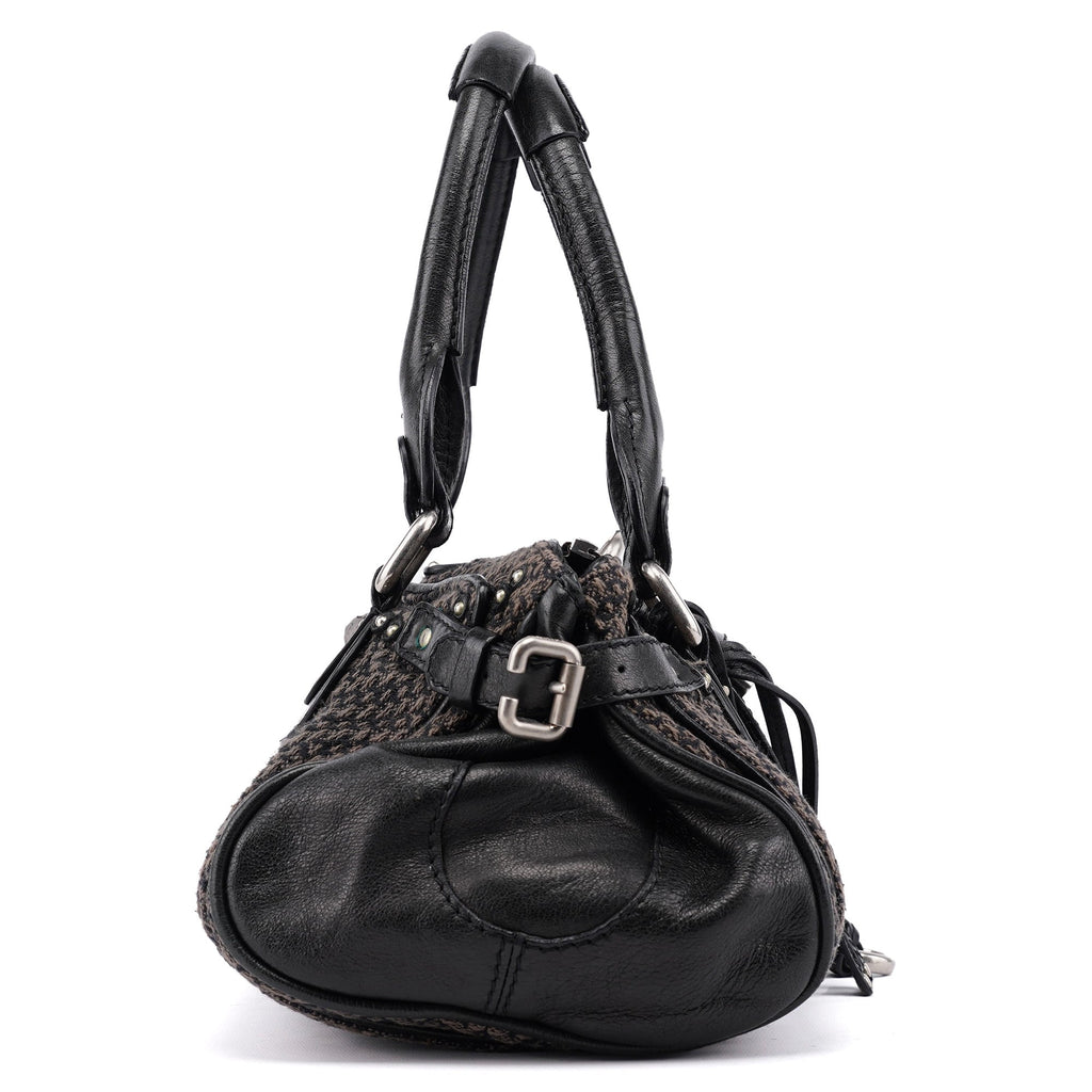 Tweed Leather Paddington Shoulder Bag
